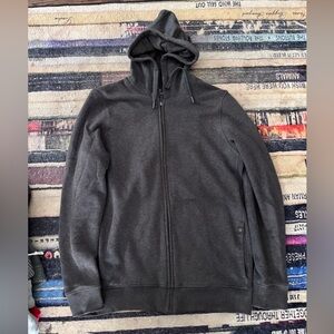 Mack Weldon Charcoal Zip-Up Sweater large